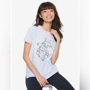 Studio Ghibli My Neighbor Totoro Striped Ringer T-Shirt